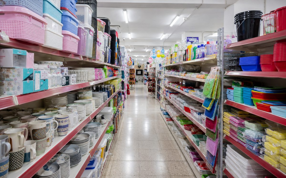 Interior de bazar chino en Ayamonte