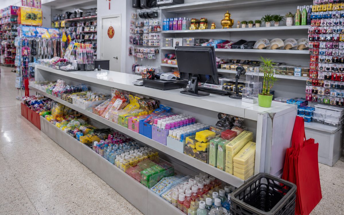 Interior de bazar chino en Salou