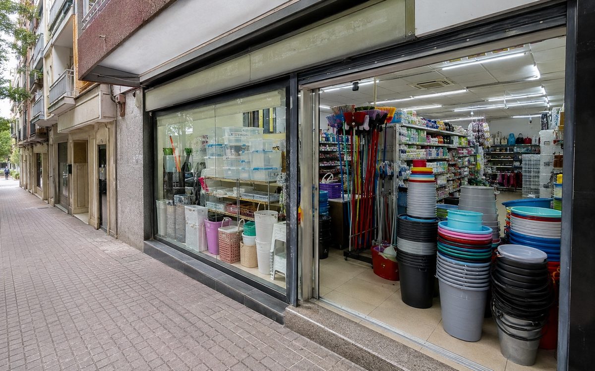 Interior de bazar chino en Solsona