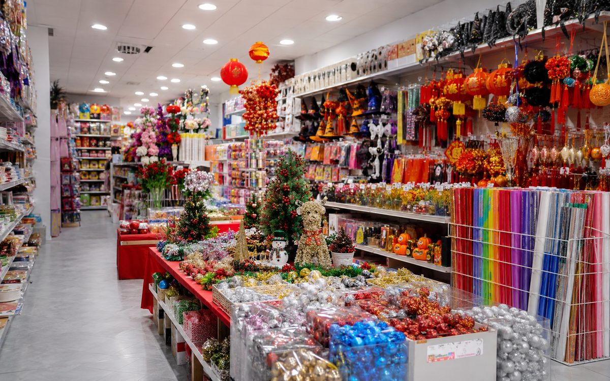 Interior de bazar chino en L'Estartit